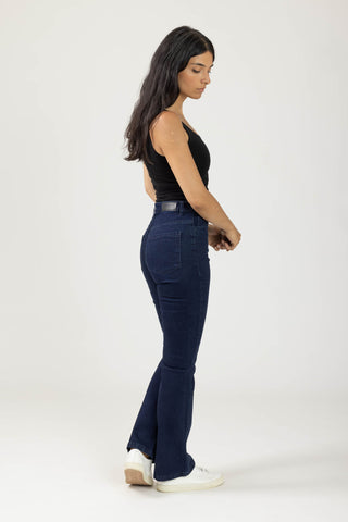 Jean Flare Taille Haute Bleu Indigo