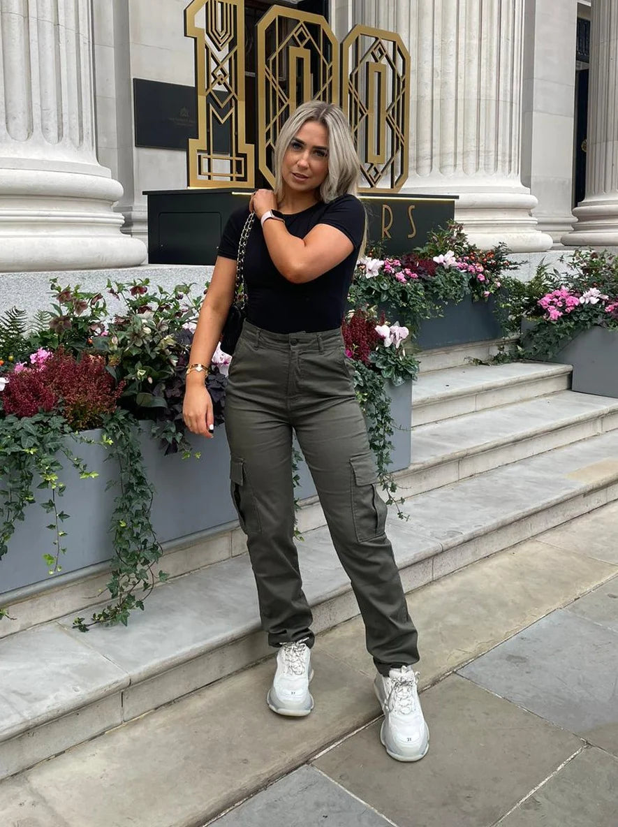 Pantalon top cargo femme