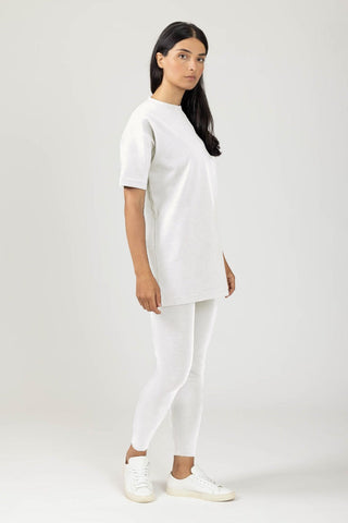 Ensemble Flex Oversized T-Shirt + Leggings - Blanc