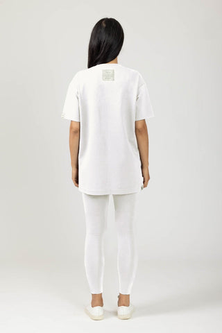 Ensemble Flex Oversized T-Shirt + Leggings - Blanc