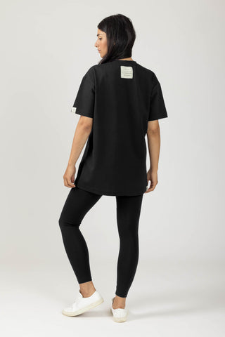 Ensemble Flex Oversized T-Shirt + Leggings - Black